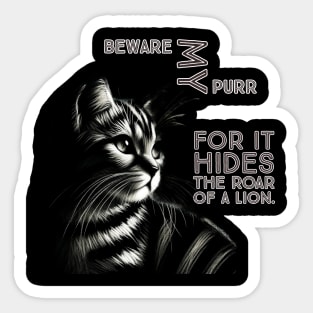 Beware My PURR Sticker